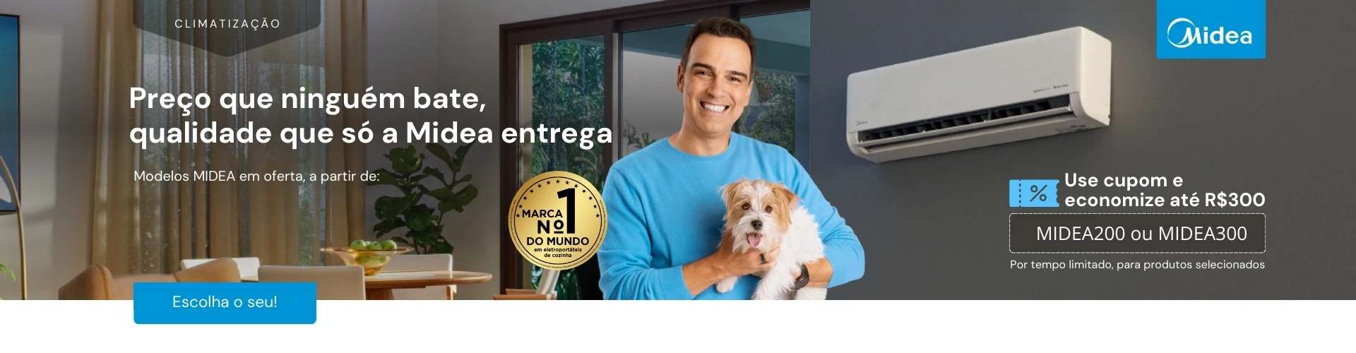 Ar-condicionado Midea em oferta!