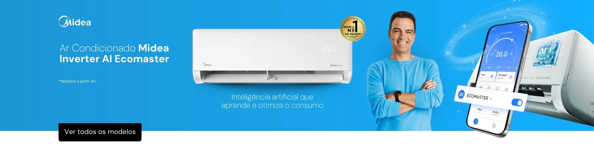 Ar-condicionado Midea em oferta!