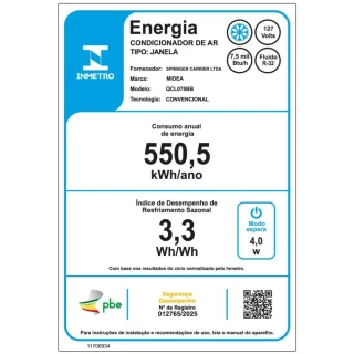 Ar Condicionado Janela Mecânico Midea 75000 BTUs Frio 127V QCL078BB Ar Condicionado Janela Mecânico Midea 75000 BTUs Frio 127V QCL078BB