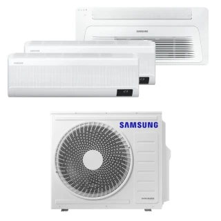 Ar Condicionado Multi Tri Split HW e K7 Samsung Wind Free 24000 BTU (2x9000+1x12000) Quente e Frio Inverter R410 (AJ068AXJ3KH/AZ) Ar Condicionado Multi Tri Split HW e K7 Samsung Wind Free 24000 BTU (2x9000+1x12000) Quente e Frio Inverter R410 (AJ068AXJ3KH/AZ)