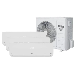 Ar Condicionado Tri Split Philco 32000 BTUs (HW 3x12K) Quente e Frio Inverter 220V R32 PAC32QV Ar Condicionado Tri Split Philco 32000 BTUs (HW 3x12K) Quente e Frio Inverter 220V R32 PAC32QV