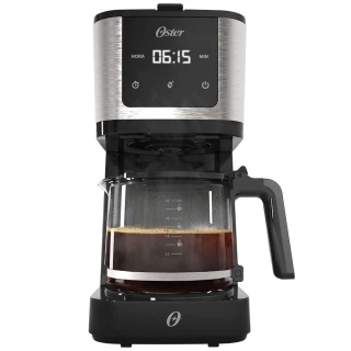 Cafeteira Oster OCAF550 Programável Aço Inox 1,2L Preto 110V