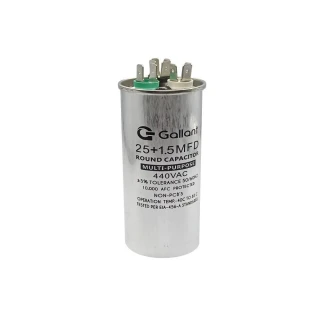 Capacitor CBB65 Gallant 25+1,5mf +-5% 440 VAC GCP25D01A-IX400