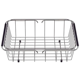 Cesta Aramada Retangular Aço Inox Alça Regulável para Pias Inox Tramontina Cesta Aramada Retangular Aço Inox Alça Regulável para Pias Inox Tramontina