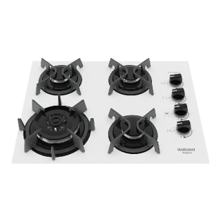 Cooktop Itatiaia Itaplus 4 Bocas Vidro Branco Tripla Chama Bivolt (3700000493)