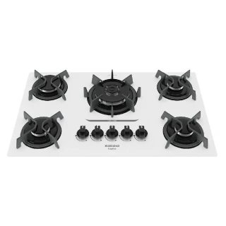 Cooktop Itatiaia Itaplus 5 Bocas Vidro Branco Tripla Chama Bivolt (3700000495)