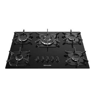 Cooktop Mueller 5 Bocas Vidro Preto Tripla Chama Bivolt 601270003 Cooktop Mueller 5 Bocas Vidro Preto Tripla Chama Bivolt 601270003