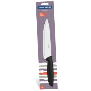 Faca para Carne Plenus com Lâmina em Aço Inox e Cabo de Polipropileno Preto para Cozinha Tramontina Faca para Carne Plenus com Lâmina em Aço Inox e Cabo de Polipropileno Preto para Cozinha Tramontina