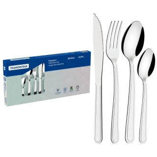 Faqueiro Búzios 24 Peças Aço Inox Polido para Mesa Tramontina