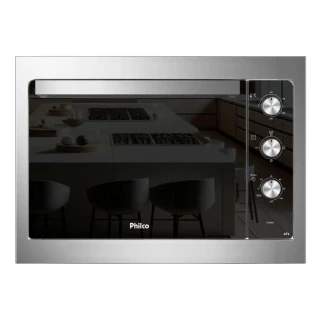 Forno Elétrico de Embutir Philco Preto Espelhado 47L 127V PFE47E Forno Elétrico de Embutir Philco Preto Espelhado 47L 127V PFE47E