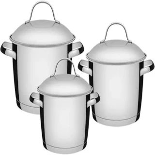 Jogo de Panelas Allegra Outras Panelas Aço Inox 3 Peças Tramontina Jogo de Panelas Allegra Outras Panelas Aço Inox 3 Peças Tramontina