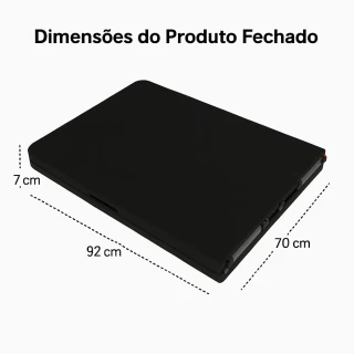 Mesa Dobrável Gallant Vira Maleta Portátil 1,80m Preto com Alça (GMD22A01A-PT)