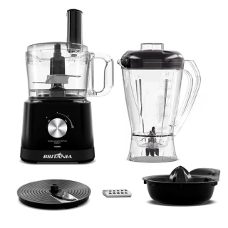 Multiprocessador Britânia BMP10A 5 em 1 1000W Preto 110V Multiprocessador Britânia BMP10A 5 em 1 1000W Preto 110V