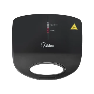 Sanduicheira Midea Blackstone SPMX2 Antiaderente 750W Preto 220V Sanduicheira Midea Blackstone SPMX2 Antiaderente 750W Preto 220V