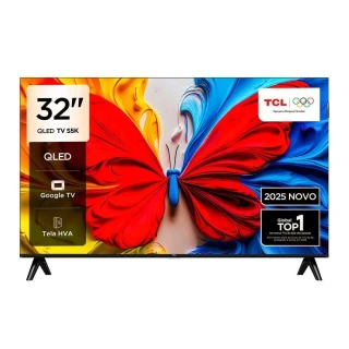 Smart TV 32'' TCL 32S5k QLED Dolby Audio Preto Bivolt