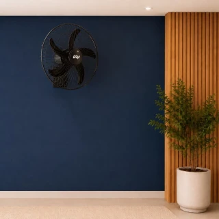 Ventilador de Parede WAP 135W 48CM 5 Pás 3 Velocidades Preto Rajada Pro 60cm Bivolt