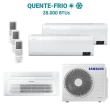 Ar Condicionado Multi Tri Split HW e K7 Samsung Wind Free 28000 BTU (2x12000+1x24000) Quente e Frio Inverter R410 220V (AJ080AXJ4KH/AZ)
