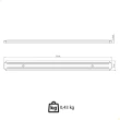 Barra Magnetica para Facas Plenus 26464110 em Polipropileno e Aco Inox para Parede Inox Tramontina