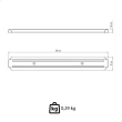 Barra Magnetica para Facas Plenus 26464111 em Polipropileno e Aco Inox para Cozinha Inox Tramontina