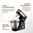 Batedeira Planetária Mondial BP-02P-B-TI Preto/Inox 700W 127V (2337-01)