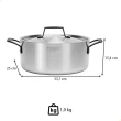 Caçarola Grano Black Funda Aço Inox Corpo Triplo 24CM 4,7L Tramontina