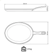 Chapa Oval Fargo Frigideira Ferro Fundido com Revestimento Antiaderente 18CM Pre-seasoned 0,4L