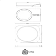Chapa Oval Tramontina Fargo 28766018 Ferro Fundido Pre-seasoned com Tábua