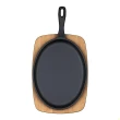 Chapa Oval Tramontina Fargo 28766018 Ferro Fundido Pre-seasoned com Tábua