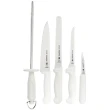 Conjunto de Facas Profissional Aço Inoxidável 6 Peças com Estojo Branco Tramontina