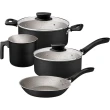 Conjunto de Panelas 4 Peças Linz Alumínio Antiaderente Starflon Max Preto Tramontina