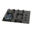 Cooktop a Gás Fischer Infinity 4 Bocas Vidro Temperado Preto Bivolt
