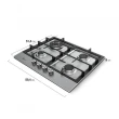 Cooktop a Gás Midea CYB4B 4 Bocas Inox Tripla Chama Acendimento Automático Inox Bivolt