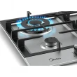 Cooktop a Gás Midea CYB4B 4 Bocas Inox Tripla Chama Acendimento Automático Inox Bivolt
