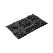 Cooktop a Gás ITATIAIA Itaplus 3700000494 5 Bocas Vidro Temperado Tripla Chama Preto Bivolt
