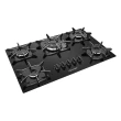 Cooktop Mueller 5 Bocas Vidro Preto Tripla Chama Bivolt 601270003