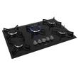Cooktop Philco Cook Chef 5 Bocas Vidro Preto Chama Rápida Bivolt 105903006