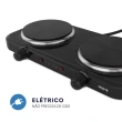 Fogão Elétrico 2 Bocas Britânia FFG01B Mesa Ferro Fundido Preto 220V