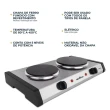 Fogão Elétrico Cooktop Britânia BFG01A 2 Bocas Inox Portátil Branco 2000W 110V