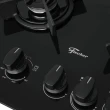 Fogão Fischer Gran Cheff De Embutir 4 Bocas Silver Mesa De Vidro Preto 220V