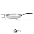 Frigideira Grano Black 62595200 em Aço Inox 20CM 1,2L Corpo Triplo Tramontina