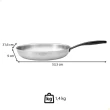 Frigideira Grano Black Antiaderente Aço Inox com Revestimento Interno 30CM 3,4L Corpo Triplo