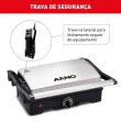 Grill Arno Dual Inox com Abertura de 180º Gnox 1100W 127V