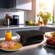 Grill Britânia BGR24A 2 em 1 Sanduicheira Antiaderente 750W Preto 220V