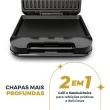 Grill Britânia BGR24A 2 em 1 Sanduicheira Antiaderente Chapa Profunda 750W Preto 110V