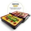 Grill Britânia BGR28A 2 em 1 Sanduicheira Abertura 180o 1200W Preto 110V