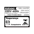 Grill Master Itatiaia Inox 2000W 220V