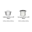 Jogo Cozi-pasta Allegra Aço Inox Fundo Triplo 2 Peças 20cm Tramontina