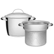 Jogo Cozi-pasta Allegra Aço Inox Fundo Triplo 2 Peças 20cm Tramontina