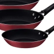 Jogo de Frigideiras Linz Alumínio Starflon Max 3 Peças Vermelho