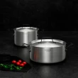 Jogo de Panelas Grano Black Aço Inox Corpo Triplo 4 Peças Tramontina